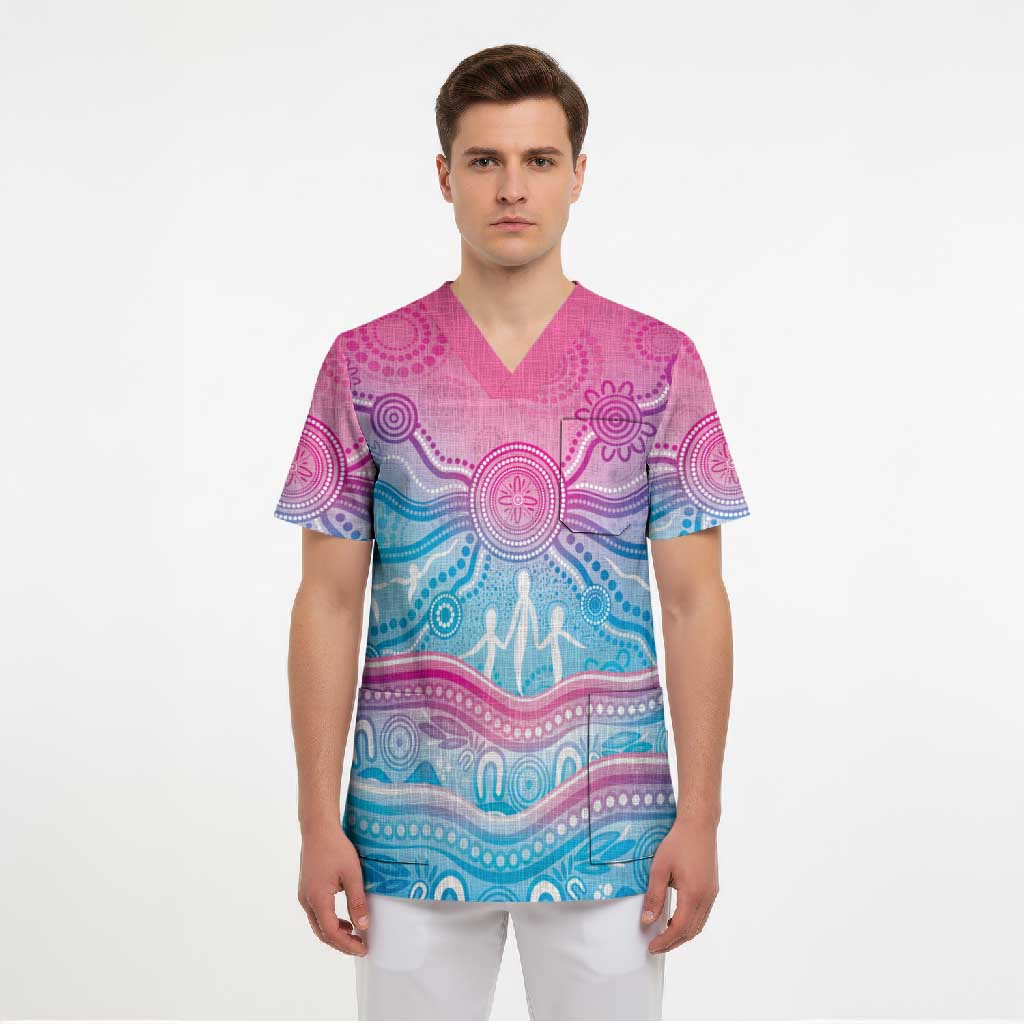 NAIDOC Week 50 Years Deadly Scrub Top Aboriginal Dreamtime