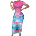 NAIDOC Week 50 Years Deadly Short Sleeve Bodycon Dress Aboriginal Dreamtime