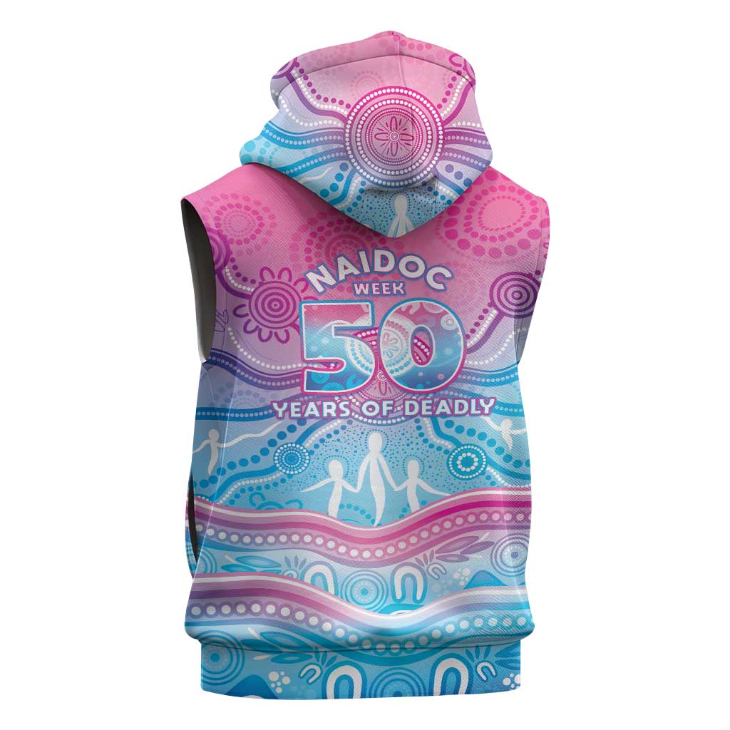 NAIDOC Week 50 Years Deadly Sleeveless Hoodie Aboriginal Dreamtime