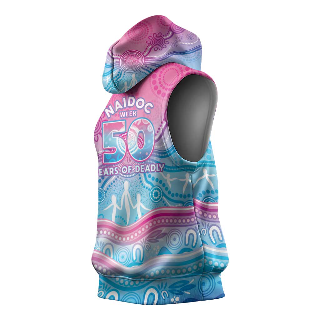 NAIDOC Week 50 Years Deadly Sleeveless Hoodie Aboriginal Dreamtime