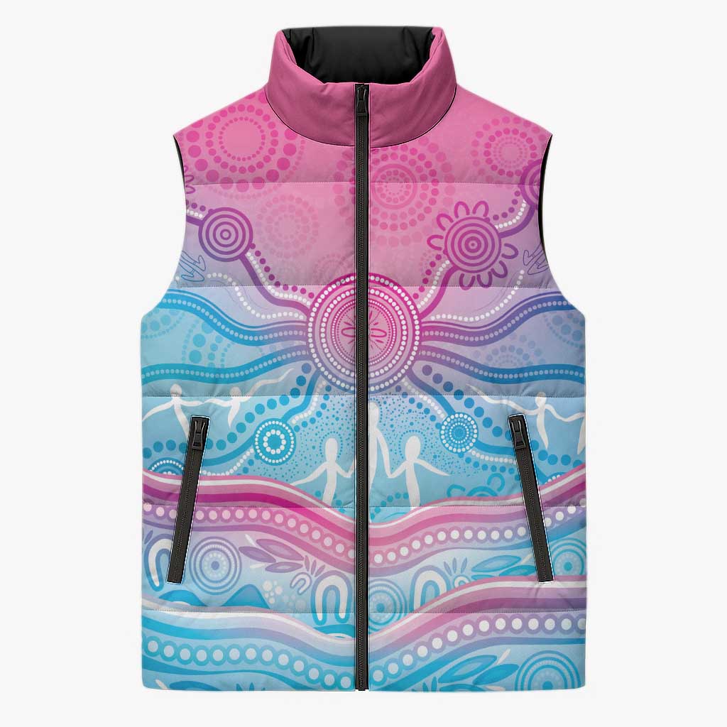 NAIDOC Week 50 Years Deadly Sleeveless Puffer Jacket Aboriginal Dreamtime