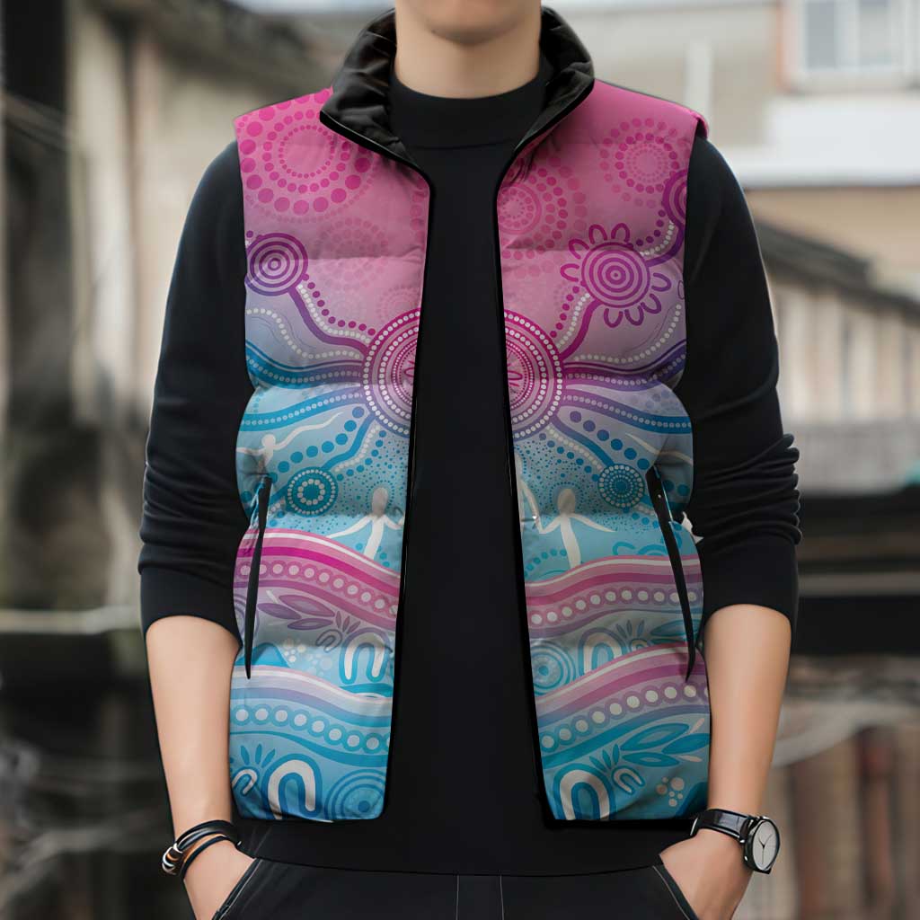 NAIDOC Week 50 Years Deadly Sleeveless Puffer Jacket Aboriginal Dreamtime