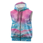 NAIDOC Week 50 Years Deadly Sleeveless Zip Hoodie Aboriginal Dreamtime
