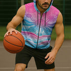 NAIDOC Week 50 Years Deadly Sleeveless Zip Hoodie Aboriginal Dreamtime