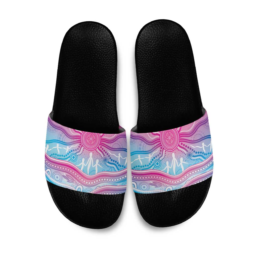 NAIDOC Week 50 Years Deadly Slide Sandals Aboriginal Dreamtime