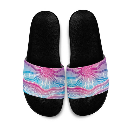NAIDOC Week 50 Years Deadly Slide Sandals Aboriginal Dreamtime