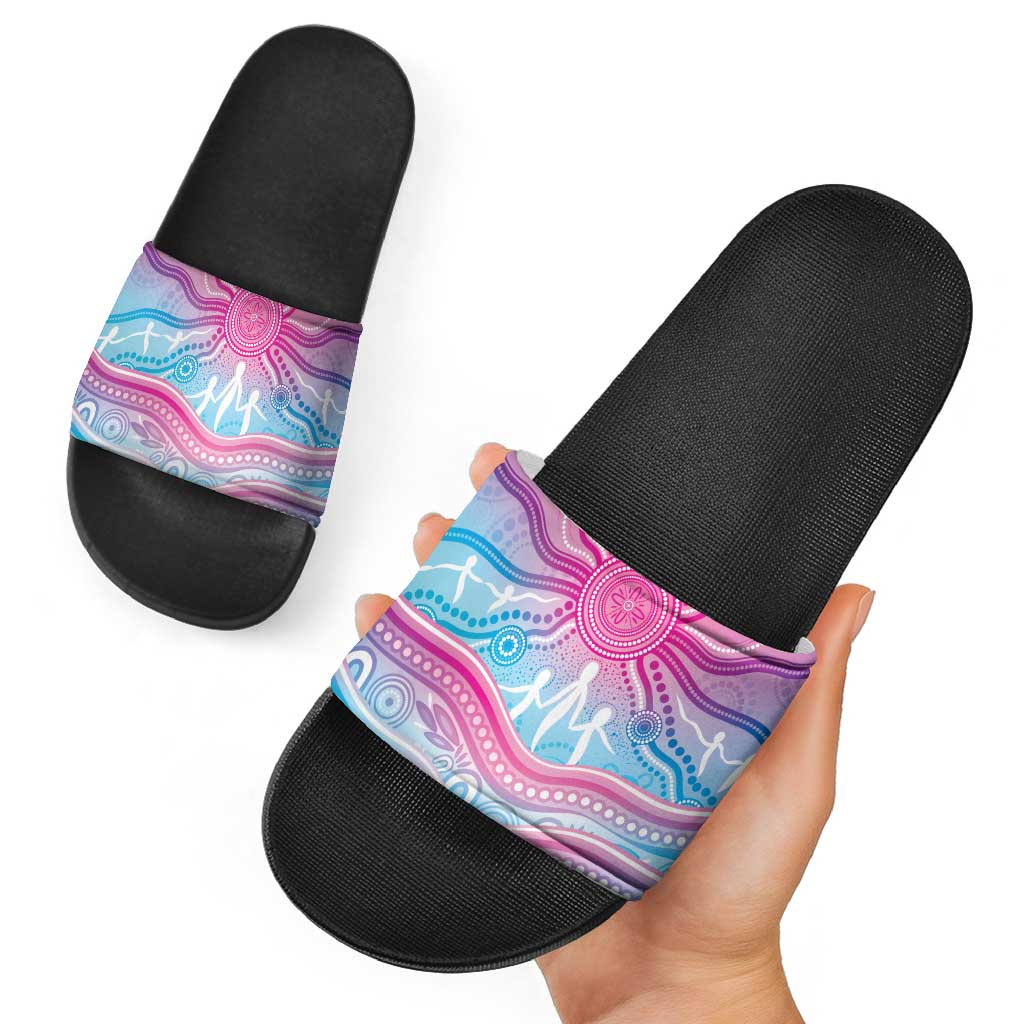 NAIDOC Week 50 Years Deadly Slide Sandals Aboriginal Dreamtime