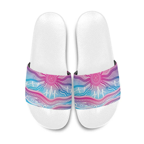 NAIDOC Week 50 Years Deadly Slide Sandals Aboriginal Dreamtime
