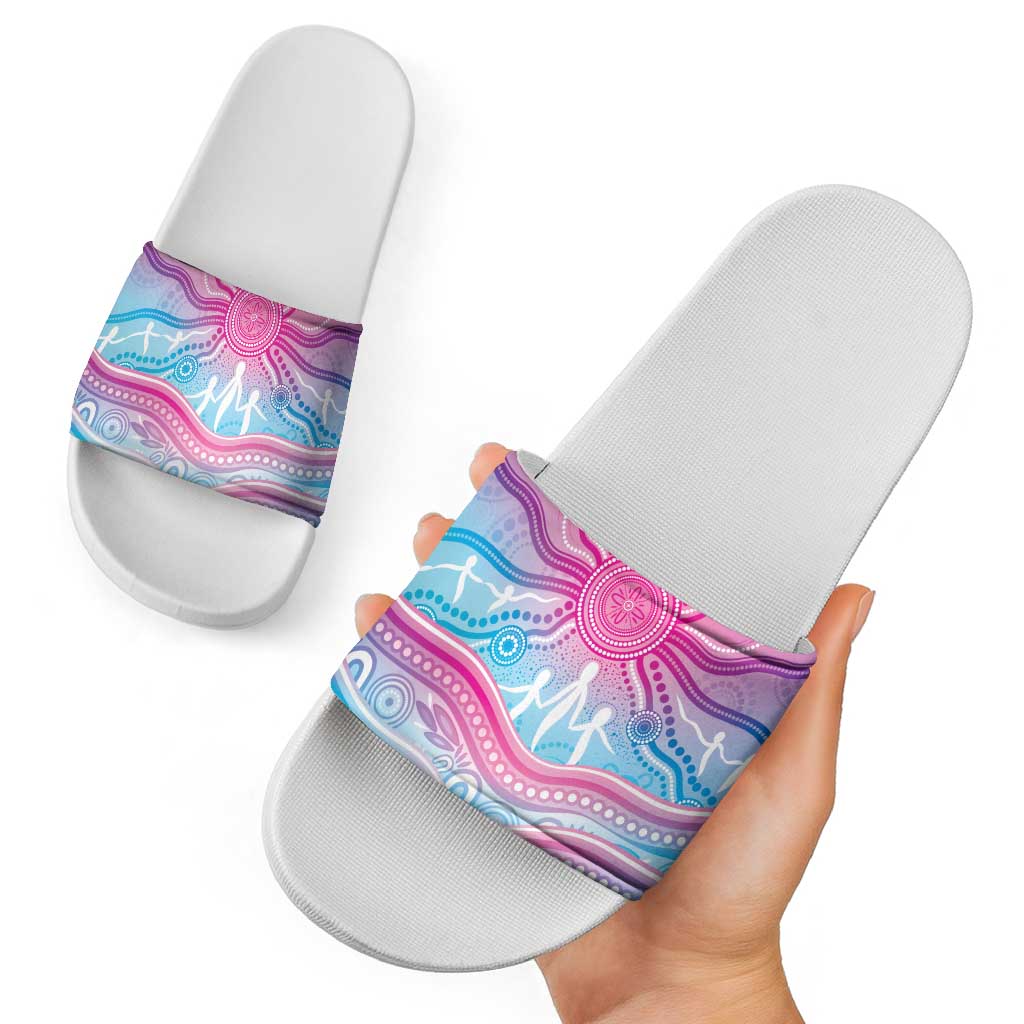 NAIDOC Week 50 Years Deadly Slide Sandals Aboriginal Dreamtime