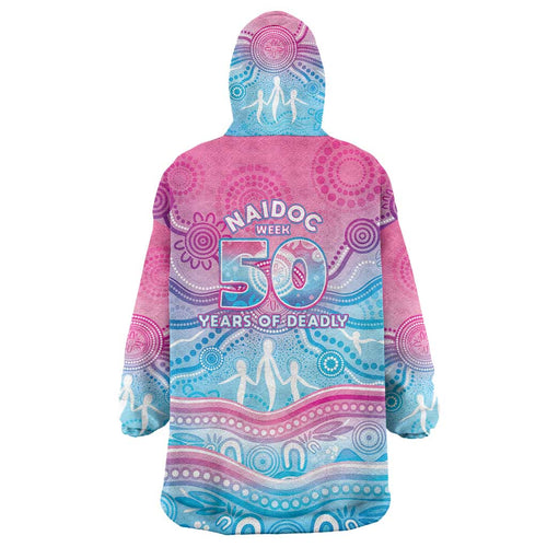 NAIDOC Week 50 Years Deadly Wearable Blanket Hoodie Aboriginal Dreamtime