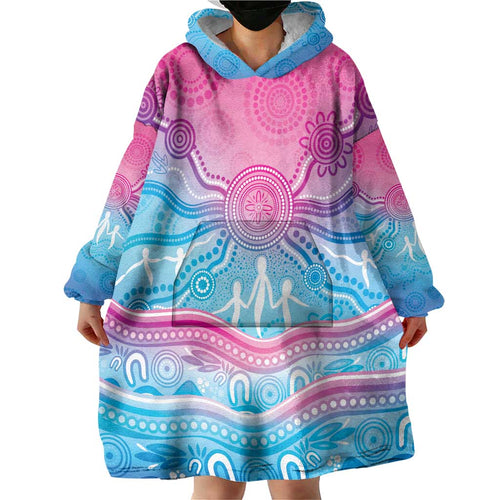 NAIDOC Week 50 Years Deadly Wearable Blanket Hoodie Aboriginal Dreamtime
