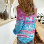 NAIDOC Week 50 Years Deadly Women Casual Shirt Aboriginal Dreamtime