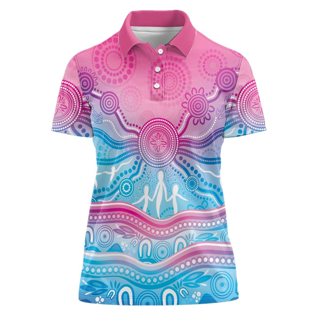 NAIDOC Week 50 Years Deadly Women Polo Shirt Aboriginal Dreamtime