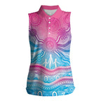 NAIDOC Week 50 Years Deadly Women Sleeveless Polo Shirt Aboriginal Dreamtime