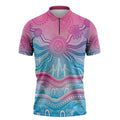 NAIDOC Week 50 Years Deadly Zipper Polo Shirt Aboriginal Dreamtime