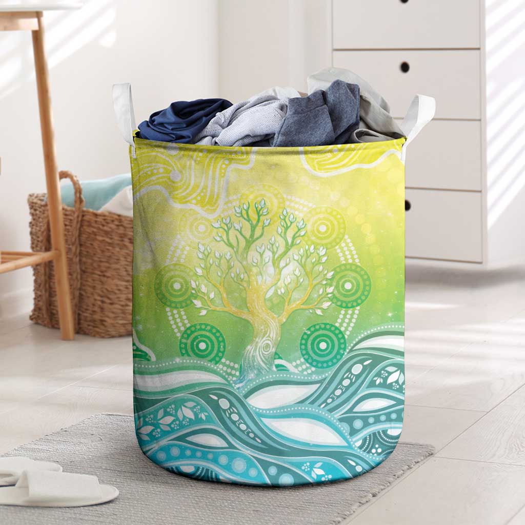 Australia NAIDOC Week Laundry Basket Eternal Spirit Tree Pastel Gradient