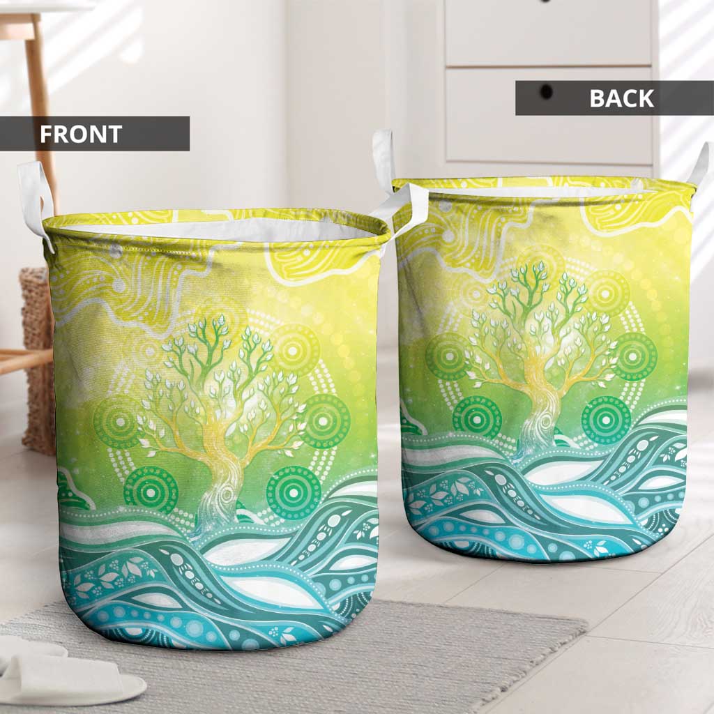 Australia NAIDOC Week Laundry Basket Eternal Spirit Tree Pastel Gradient