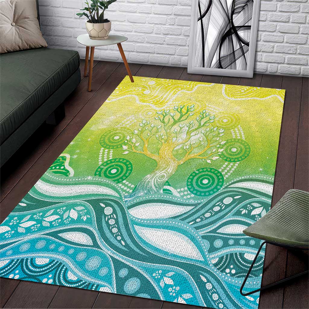 Australia NAIDOC Week Area Rug Eternal Spirit Tree Pastel Gradient