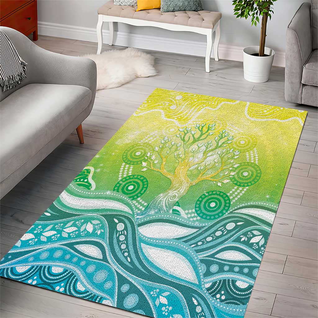 Australia NAIDOC Week Area Rug Eternal Spirit Tree Pastel Gradient