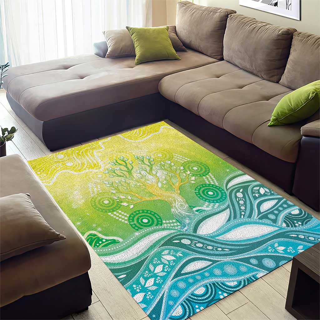 Australia NAIDOC Week Area Rug Eternal Spirit Tree Pastel Gradient
