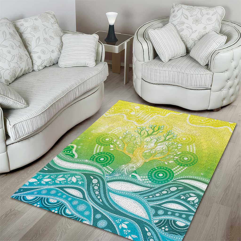 Australia NAIDOC Week Area Rug Eternal Spirit Tree Pastel Gradient