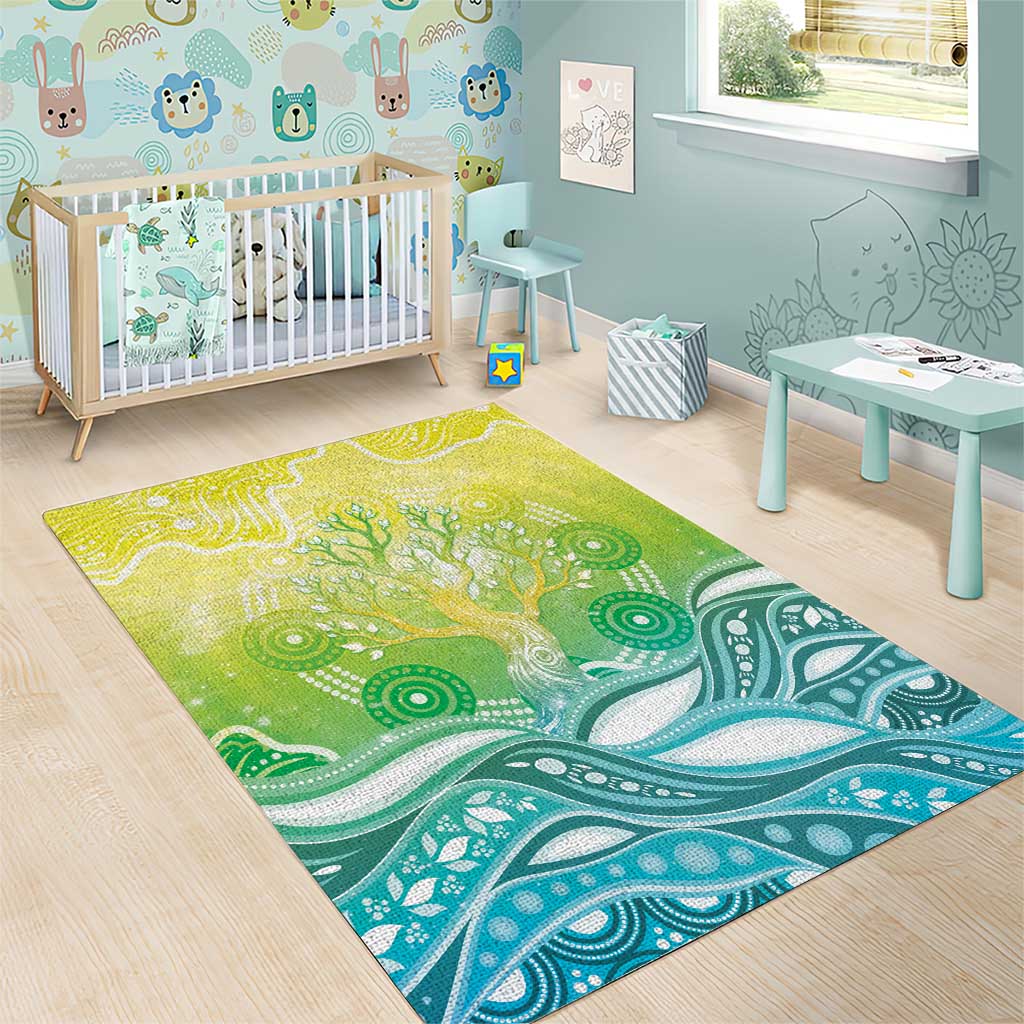 Australia NAIDOC Week Area Rug Eternal Spirit Tree Pastel Gradient