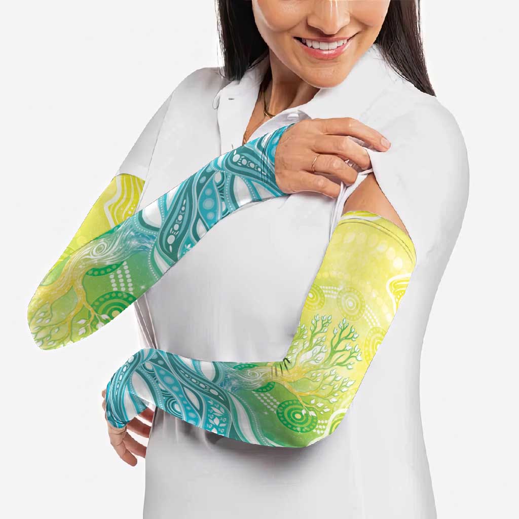 Australia NAIDOC Week Arm Sleeves Eternal Spirit Tree Pastel Gradient