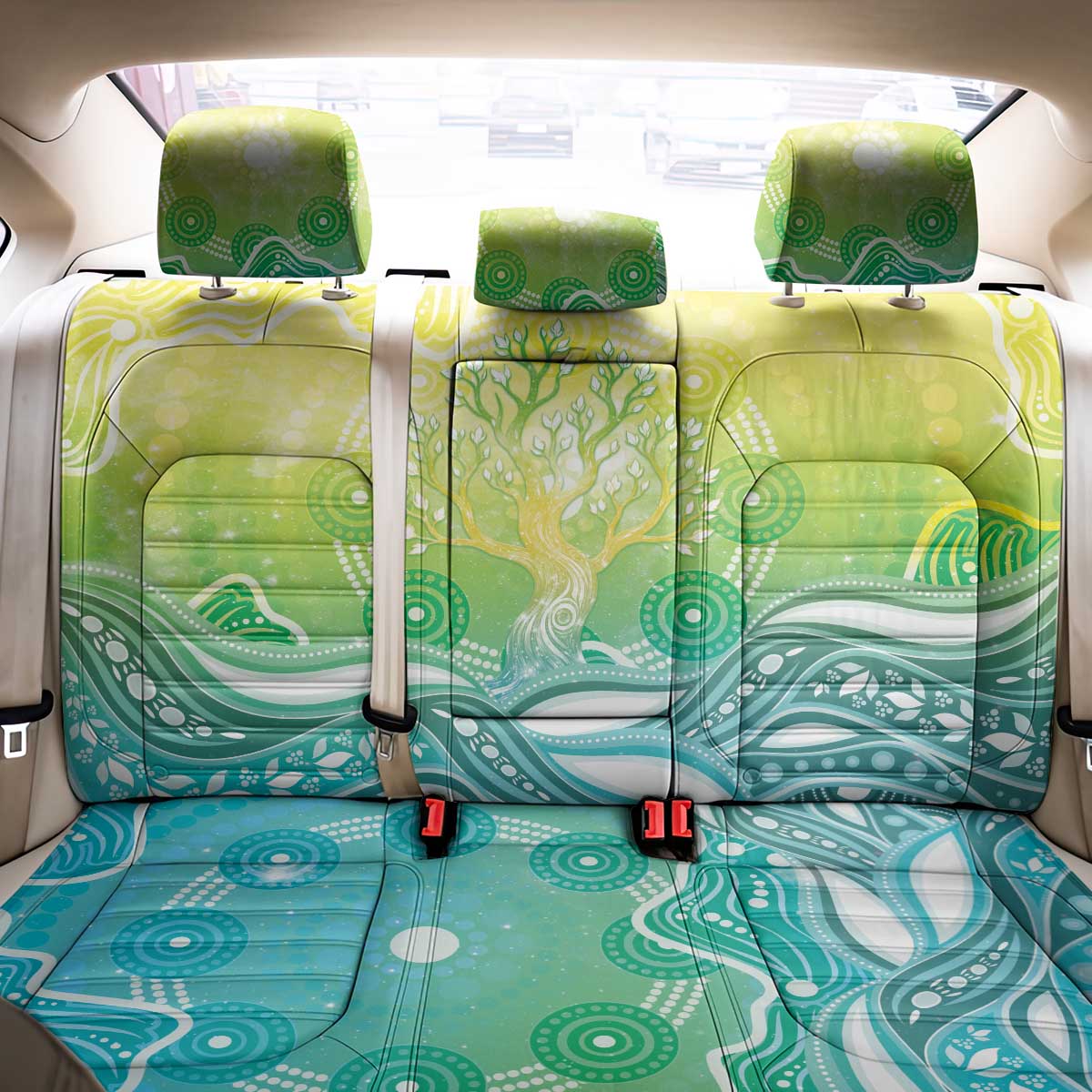 Australia NAIDOC Week Back Car Seat Cover Eternal Spirit Tree Pastel Gradient