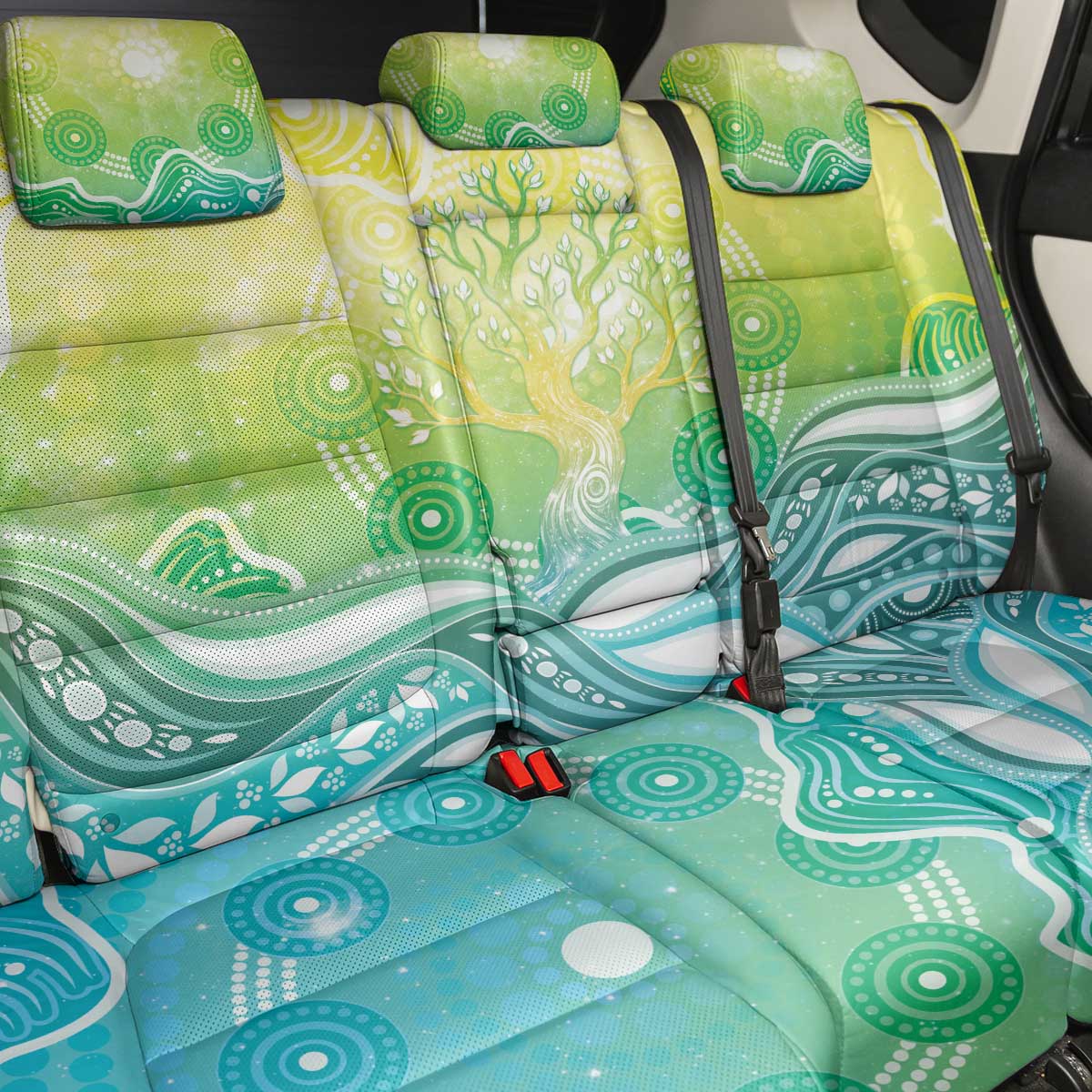 Australia NAIDOC Week Back Car Seat Cover Eternal Spirit Tree Pastel Gradient