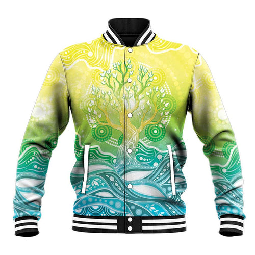 Australia NAIDOC Week Baseball Jacket Eternal Spirit Tree Pastel Gradient