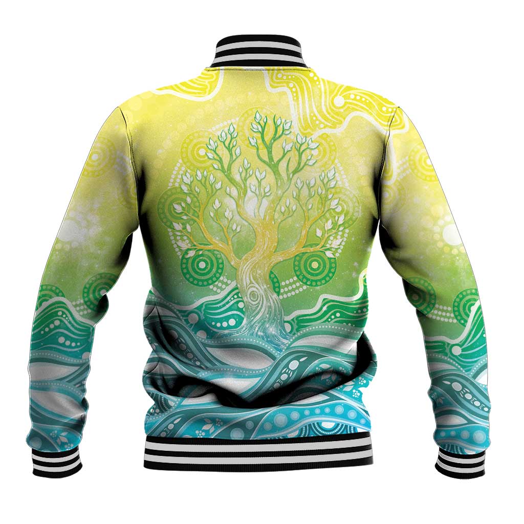 Australia NAIDOC Week Baseball Jacket Eternal Spirit Tree Pastel Gradient