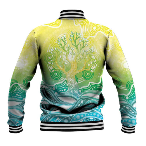 Australia NAIDOC Week Baseball Jacket Eternal Spirit Tree Pastel Gradient