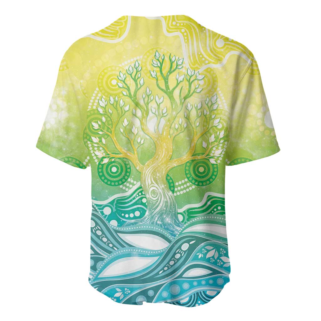 Australia NAIDOC Week Baseball Jersey Eternal Spirit Tree Pastel Gradient