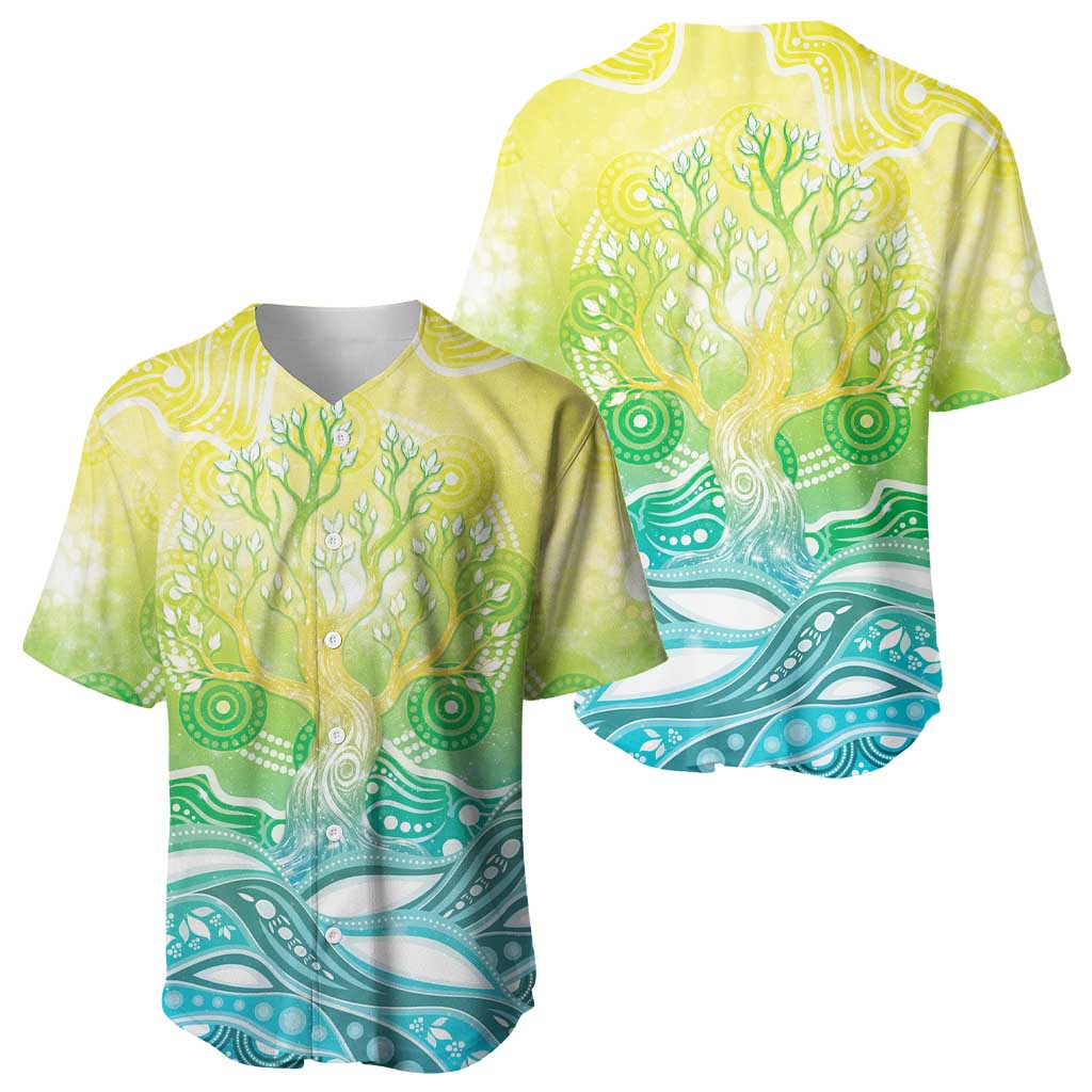 Australia NAIDOC Week Baseball Jersey Eternal Spirit Tree Pastel Gradient