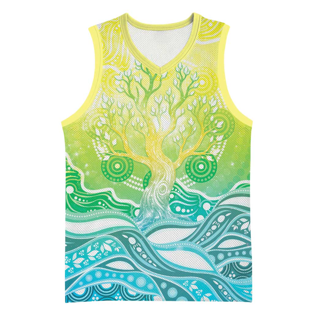 Australia NAIDOC Week Basketball Jersey Eternal Spirit Tree Pastel Gradient
