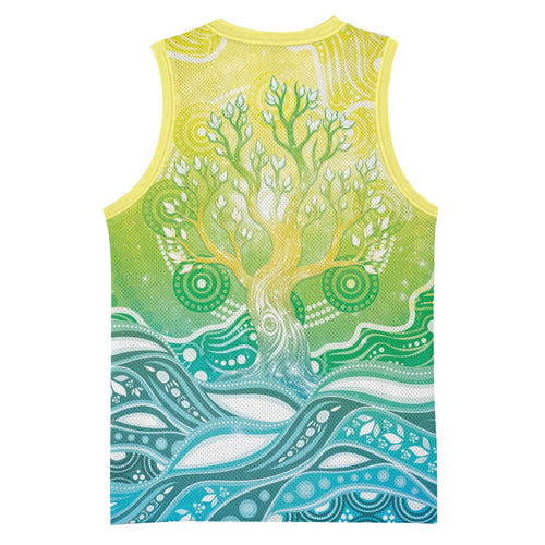 Australia NAIDOC Week Basketball Jersey Eternal Spirit Tree Pastel Gradient
