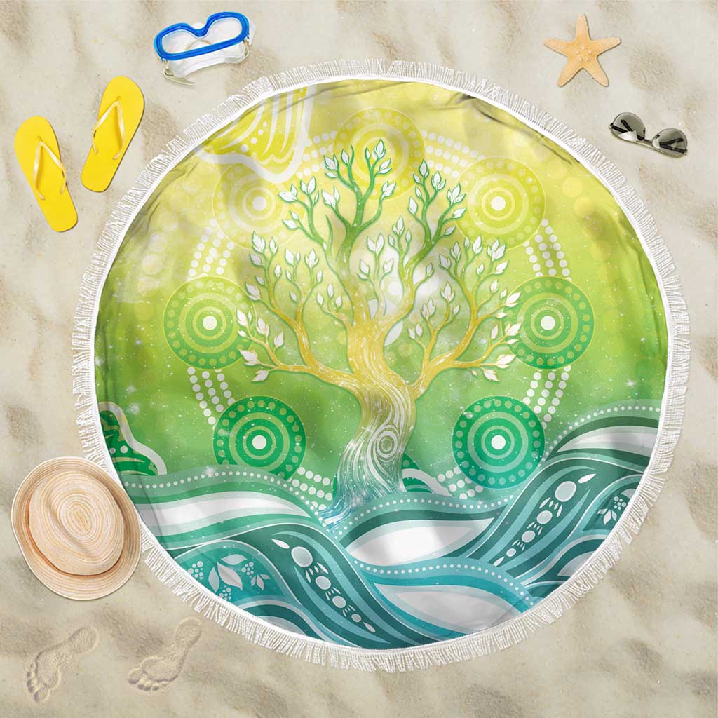 Australia NAIDOC Week Beach Blanket Eternal Spirit Tree Pastel Gradient
