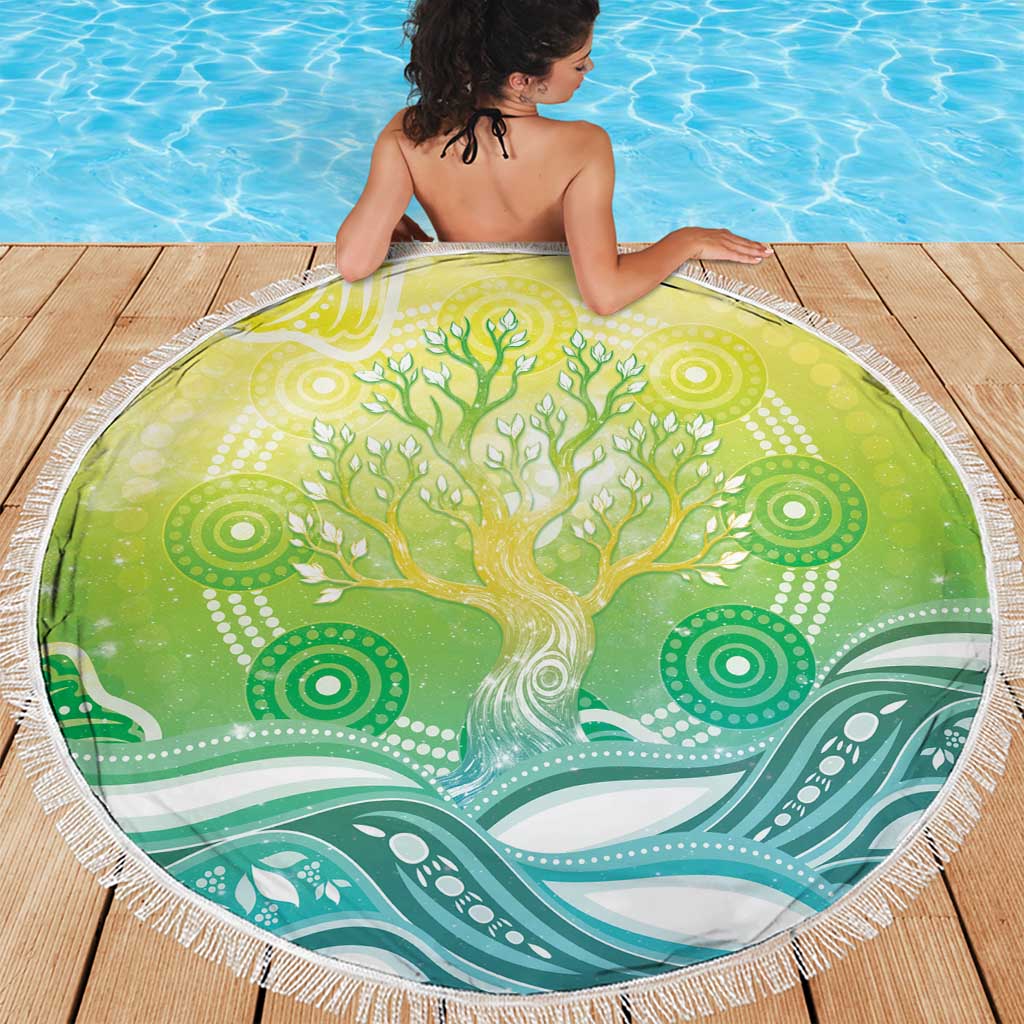 Australia NAIDOC Week Beach Blanket Eternal Spirit Tree Pastel Gradient