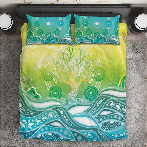 Australia NAIDOC Week Bedding Set Eternal Spirit Tree Pastel Gradient