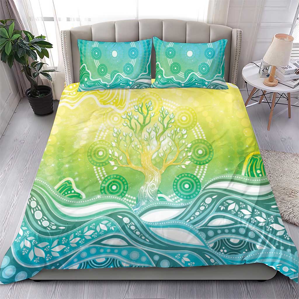 Australia NAIDOC Week Bedding Set Eternal Spirit Tree Pastel Gradient