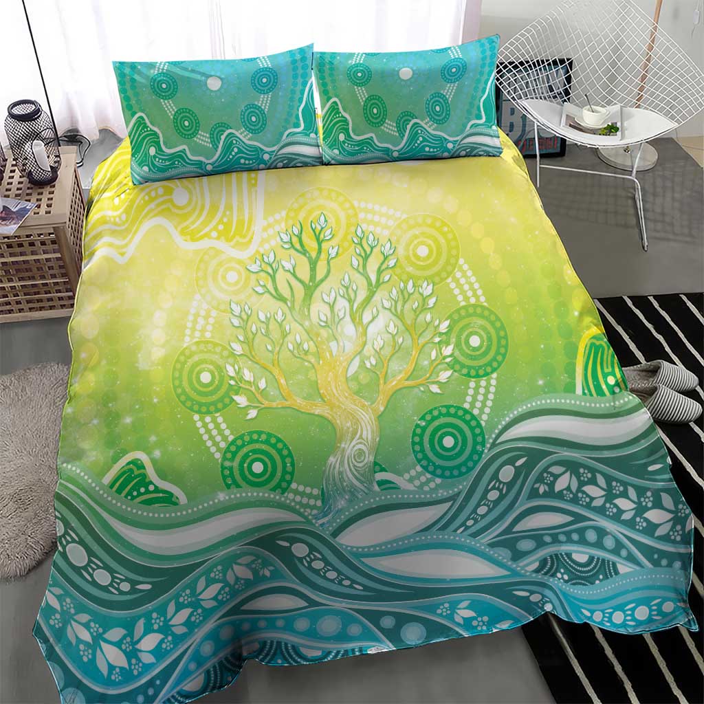 Australia NAIDOC Week Bedding Set Eternal Spirit Tree Pastel Gradient