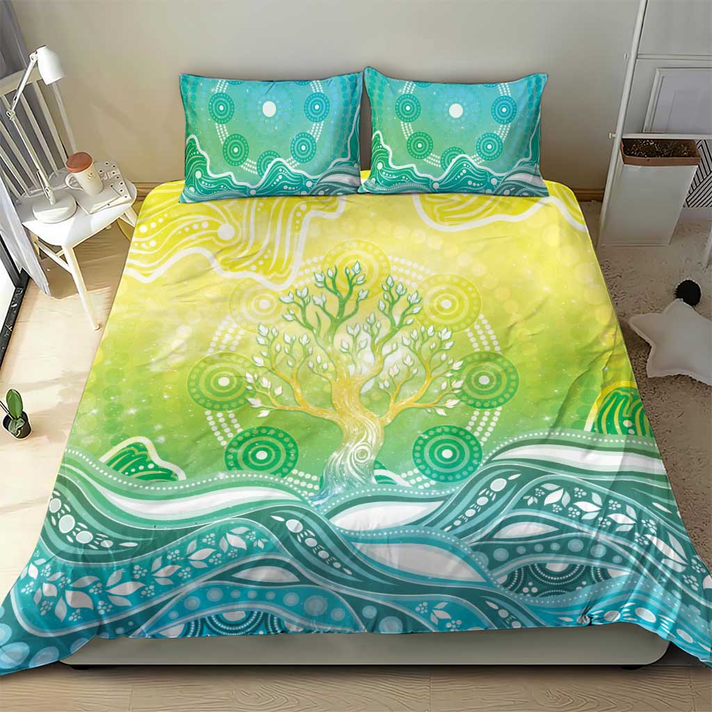 Australia NAIDOC Week Bedding Set Eternal Spirit Tree Pastel Gradient