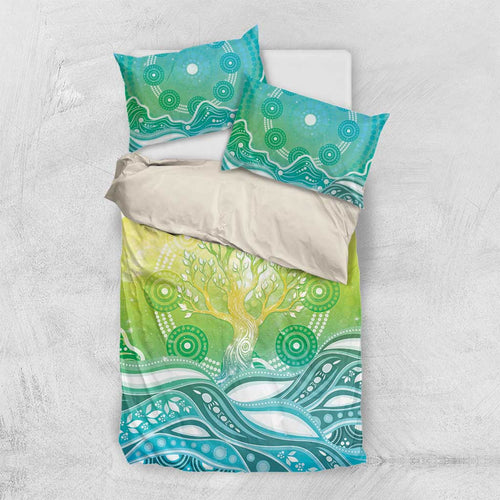 Australia NAIDOC Week Bedding Set Eternal Spirit Tree Pastel Gradient