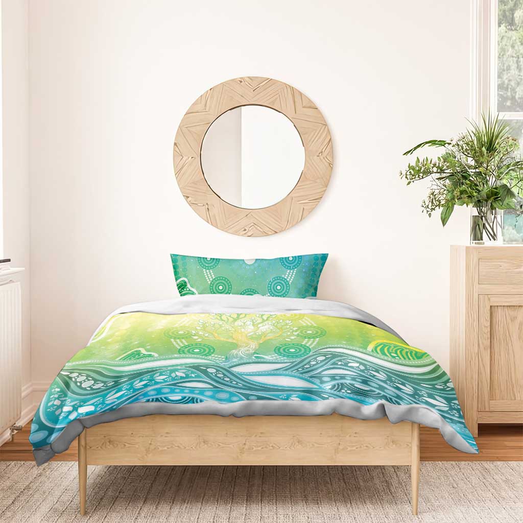 Australia NAIDOC Week Bedding Set Eternal Spirit Tree Pastel Gradient