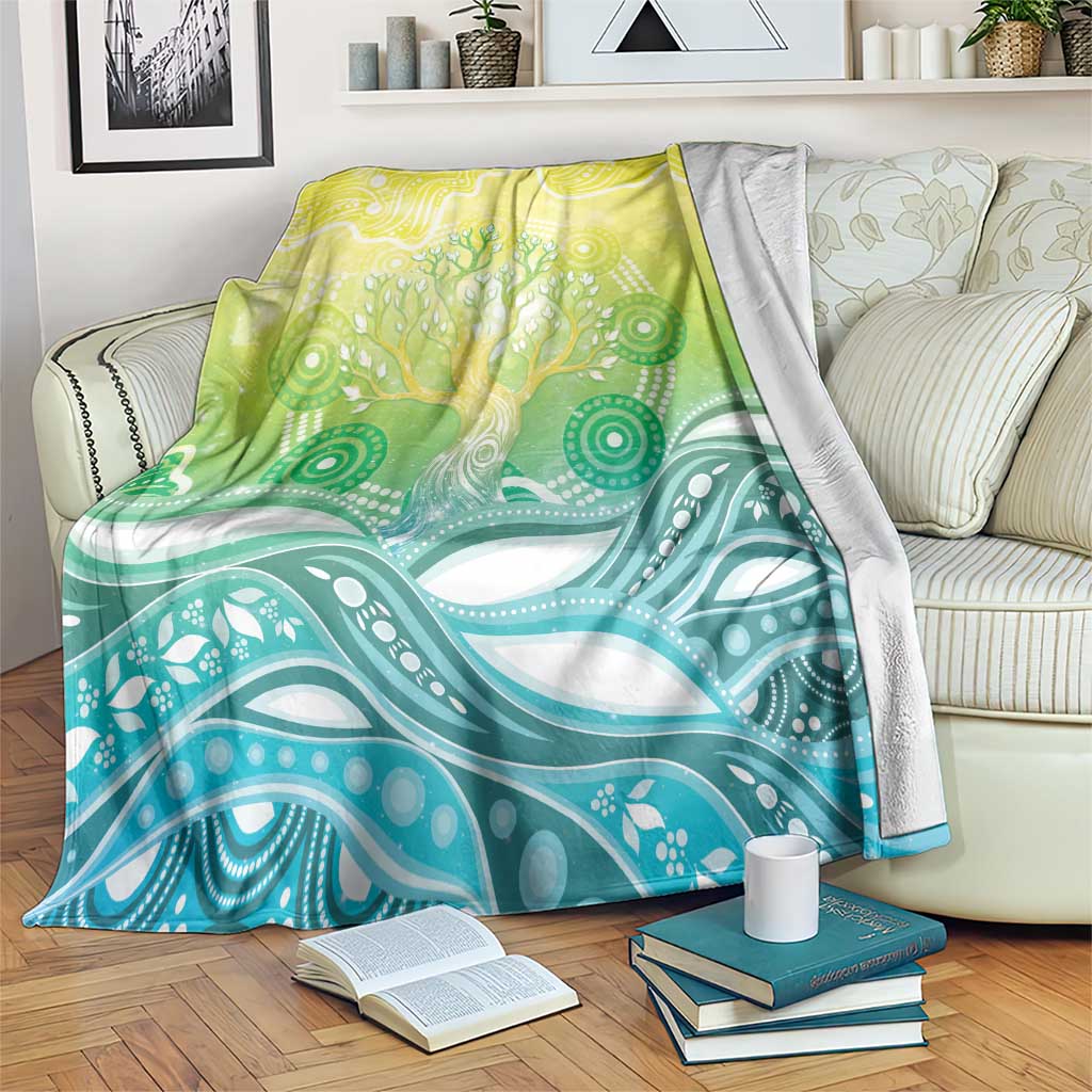Australia NAIDOC Week Blanket Eternal Spirit Tree Pastel Gradient