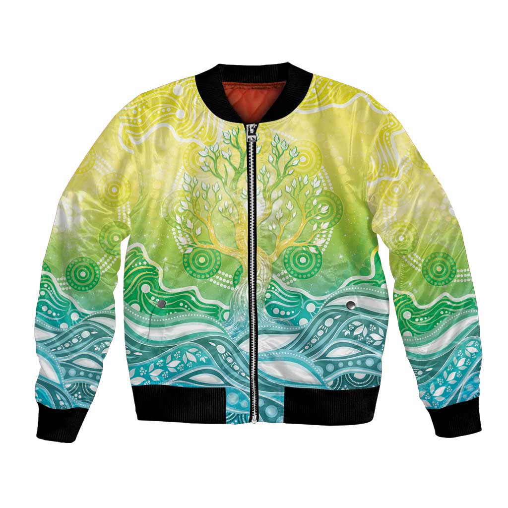 Australia NAIDOC Week Bomber Jacket Eternal Spirit Tree Pastel Gradient