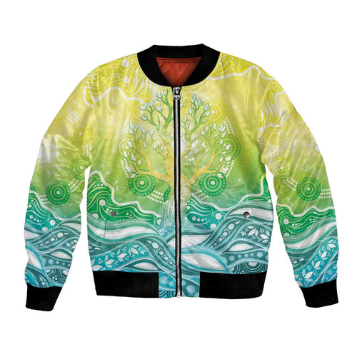 Australia NAIDOC Week Bomber Jacket Eternal Spirit Tree Pastel Gradient
