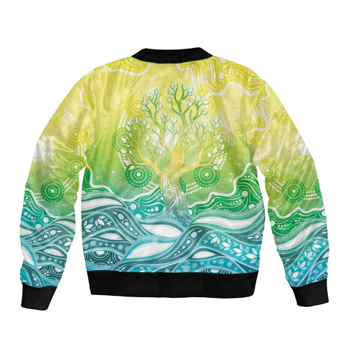 Australia NAIDOC Week Bomber Jacket Eternal Spirit Tree Pastel Gradient