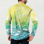 Australia NAIDOC Week Button Sweatshirt Eternal Spirit Tree Pastel Gradient