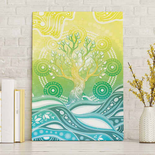 Australia NAIDOC Week Canvas Wall Art Eternal Spirit Tree Pastel Gradient